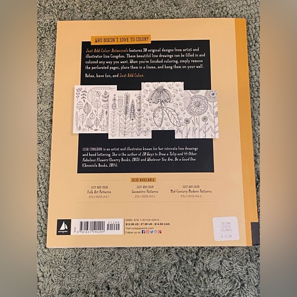 Botanicals Adult Coloring Book - Picture 2 of 2